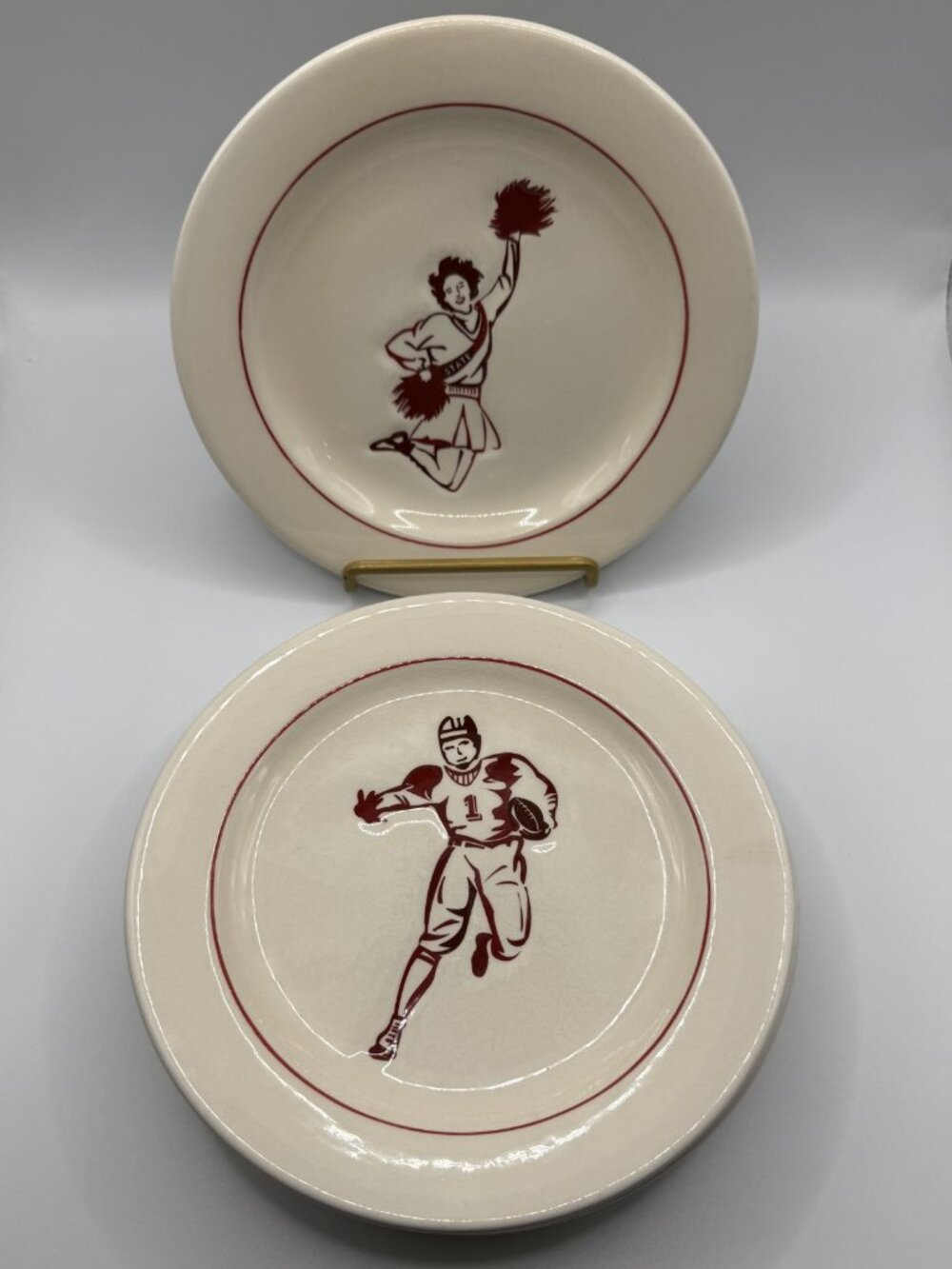 Williams Sonoma 'Vintage Football Collection'  Snack Plate Set/4